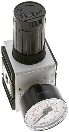 FUTURA Präzisionsdruckregler, G 1/4", 0,5 - 8bar, mit durchgehender Druckversorgung