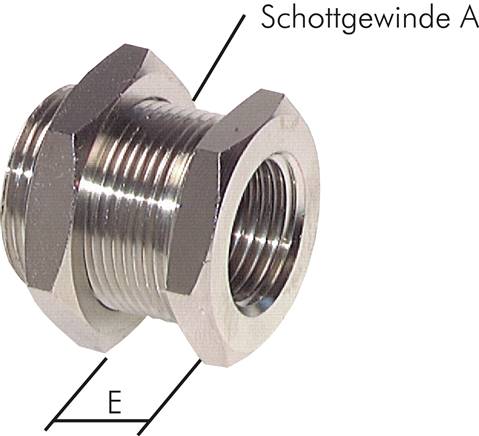 Schottverschraubung M 5-G 1/8", Messing vernickelt
