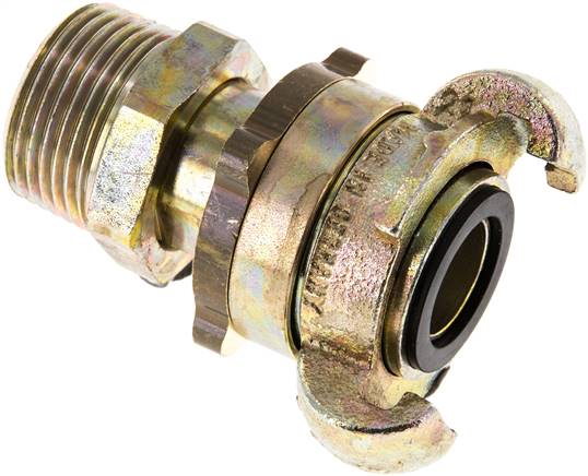 Sicherheits-Kompressorkuppl. G 1"(AG), Temperguss verzinkt