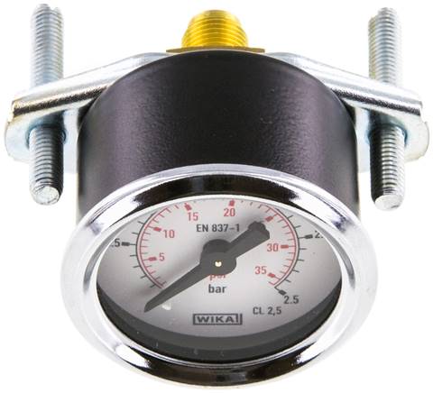Einbaumanometer, 3-kant-Frontring, 40mm, 0 - 2,5 bar, 1/8"