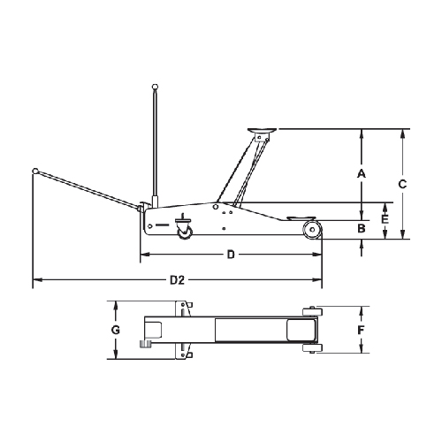 Rodcraft Wagenheber hydraulisch 3t RH290