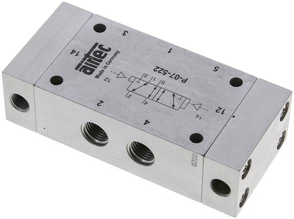 5/2-Wege Pneumatikimpulsventil, G 1/4", dominierend