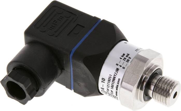 Druckmessumformer 0 bis 4 bar (0,5% BFSL), G 1/4" AG, 4-20mA, Edelstahl