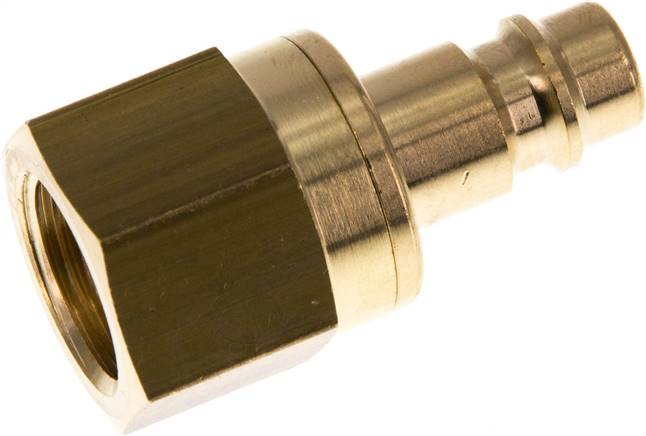 Kupplungsstecker (NW7,2) G 3/8"(IG), Messing, beidseitig absperrend