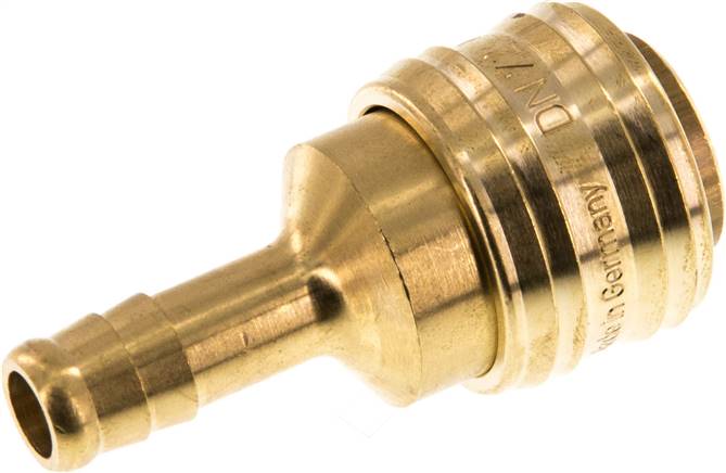 Schnellkupplung (NW7,2) 9 (3/8")mm Schlauch, Messing, für Stecker beidseitig absperrend