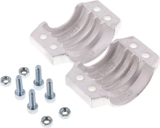 Klemmschalen 47 - 50mm, Aluminium, EN14420-3 (DIN2817)