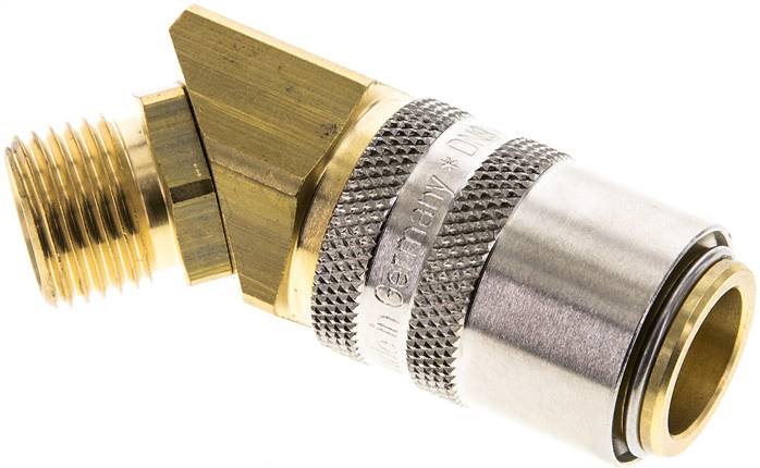 45°-Temperier-Schnellkupplung 13mm Zapfen,M 16x1,5(AG)