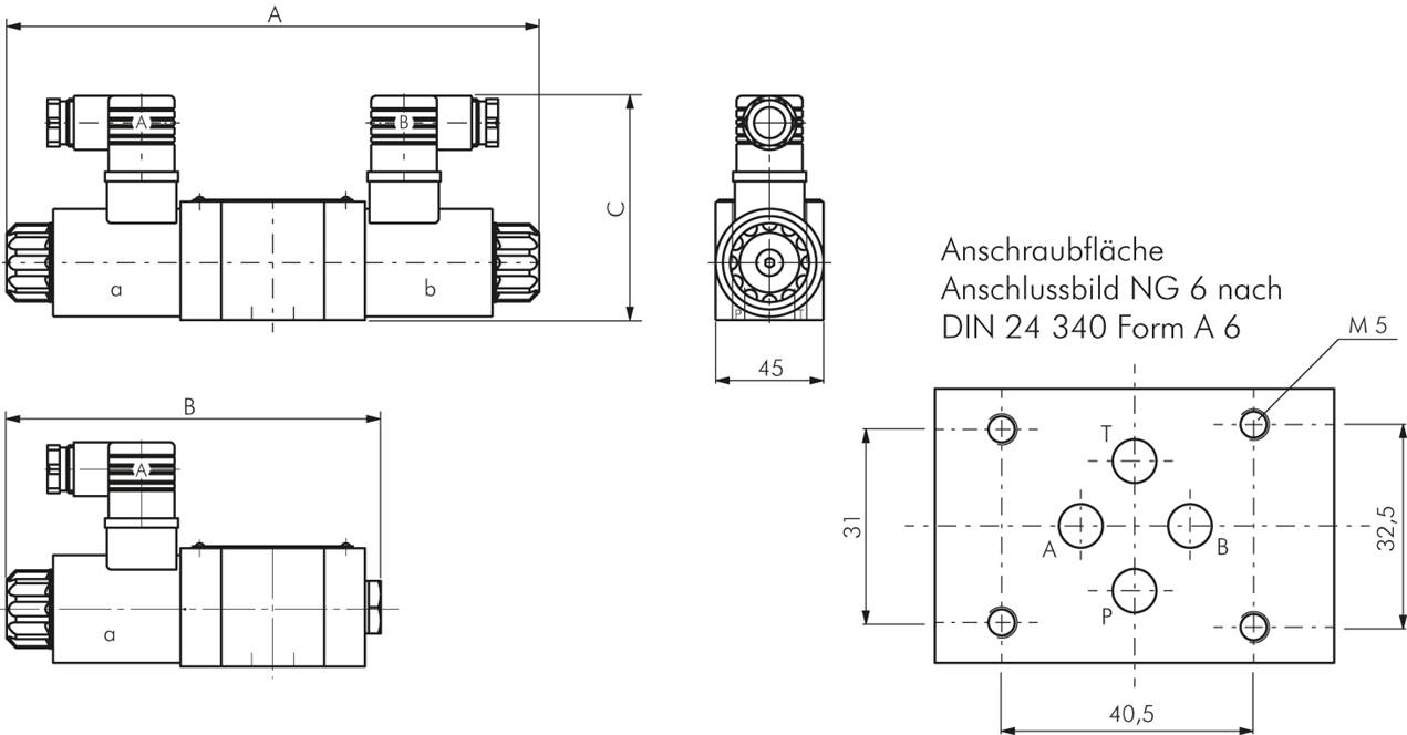 Zylinderschraube DIN 912 für NG 6-Ventile, M 5x50