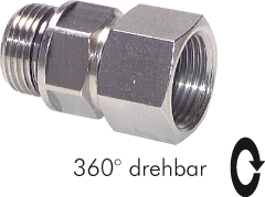 DREH 14 MSV: Drehverschraubung G 1/4"(AG)-G 1/4"(IG)