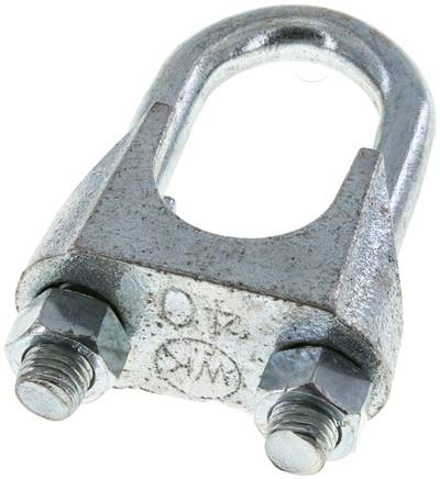 Drahtseilklemme f. 40,0mm Seil, M 16, B=58, Stahl verzinkt
