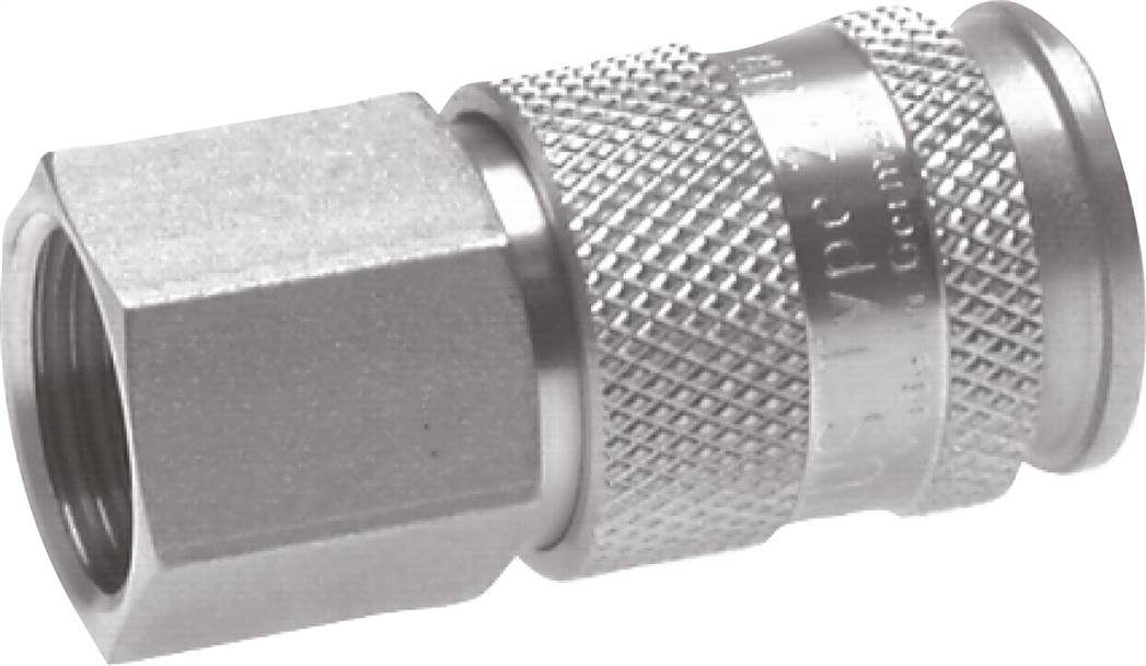 Schnellkupplung (NW10) G 1/4"(IG), Messing vernickelt