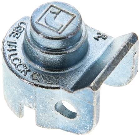 Kombigriff Größe 2, Schlossadapter zum Abschließen der Flachstahlgriffe, 6 mm Bo