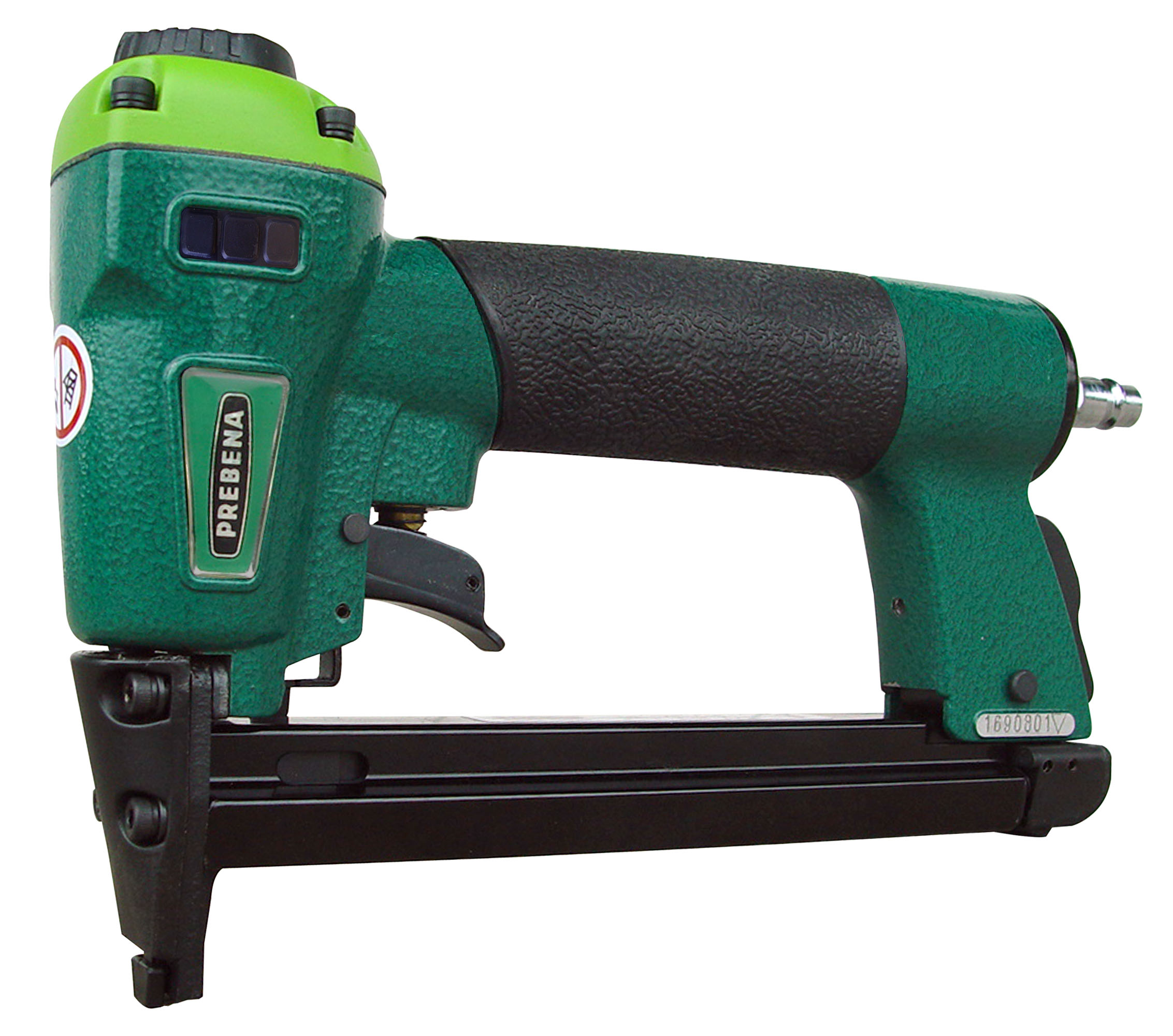 AKTION Prebena Druckluftnagler 1XR-A16 + 10.000 A08CNK Heftklammern - Starter-Set für Polsterer
