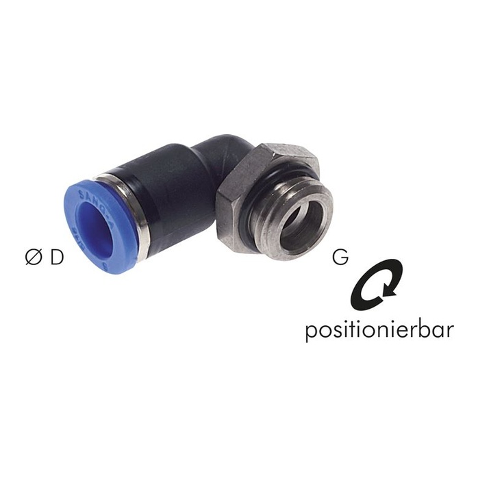 Attacco a spina angolare G 1/8"-6mm, standard IQS