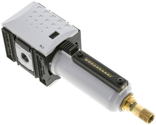 FUTURA Filter, G 1/4", Metallbehälter mit Sichtrohr, Kondensatablass automatisch, Metallbehälter