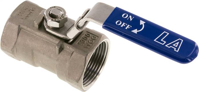 1-teiliger Edelstahl-Kugelhahn, G 1-1/4", 0 bis 63bar