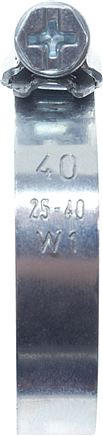 9mm Schlauchschelle 12 - 20mm, Stahl verzinkt (W1) (IDEAL)
