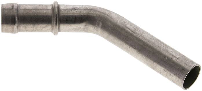 45°-Schlauchnippel Rohr 18, Schl. 17 - 18mm, 1.4301