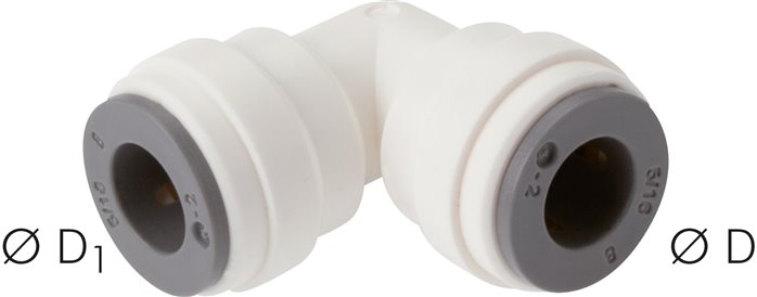 Winkel-Steckanschluss 3/8" (9,52 mm)-1/4" (6,35 mm), IQS-LE (EPDM-Dichtung)