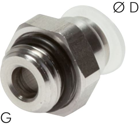 Gerader Steckanschluss G 1/4"-6mm, IQS-PP