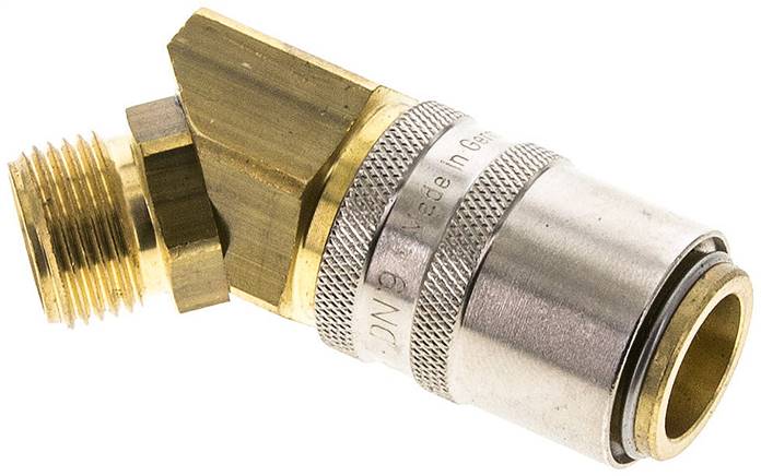 45°-Temperier-Schnellkupplung 13mm Zapfen,G 3/8"(AG)