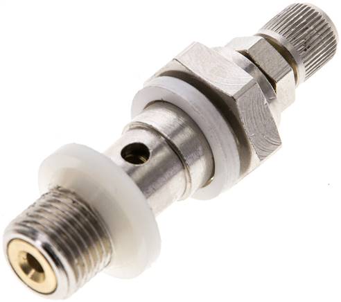 Drosselhohlschraube G 1/8", zuluftregelnd (A), Rändelschraube und Kontermutter