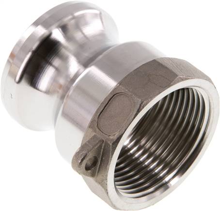 Kamlock-Stecker (A) Rp 1-1/4"(IG), Edelstahl (1.4408)