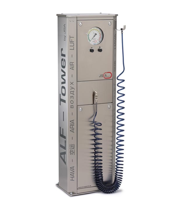 Reifenfüllstation ALF-Station AL SÄULE analoger Säulenfüller 10 bar inkl. 8,5 m Befüllschlauch