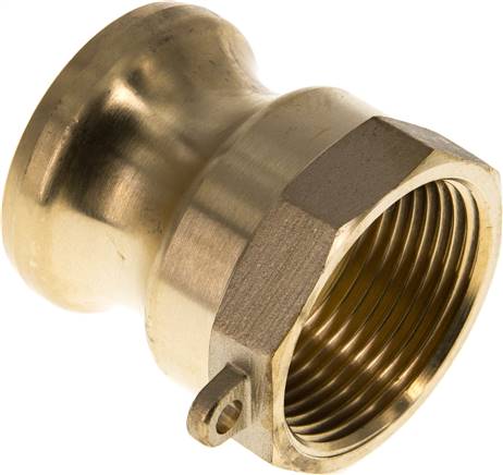 Kamlock-Stecker (A) Rp 1-1/4"(IG), Messing