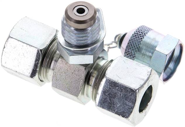 Messanschluss M16x2, 12 S (M20x1,5)-HD-Verschraubung, Stahl verzinkt