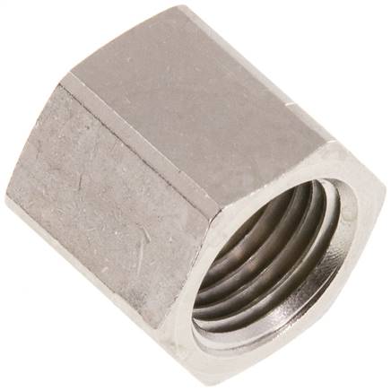 Überwurfmutter Messing vernickelt, G 1/4", 4 / 6 mm