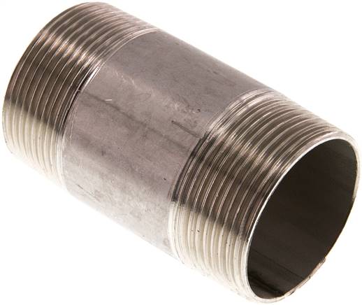 Rohrdoppelnippel R 1-1/2"-80mm, 1.4571