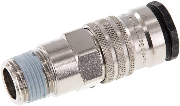 Schnellkupplung (NW10) R 1/2"(AG), Messing / Stahl