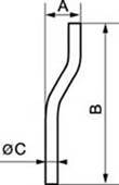 PREVOST-WANDFÜHRUNG GEBOGEN Rohraußen-Ø = 16 Länge = 1 Meter