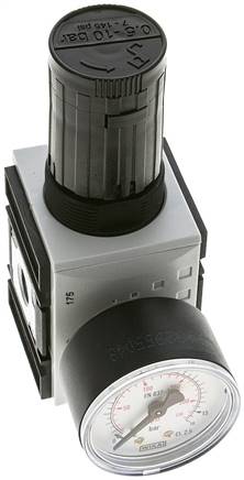 FUTURA Präzisionsdruckregler, G 1/4", 0,5 - 10bar, mit durchgehender Druckversorgung