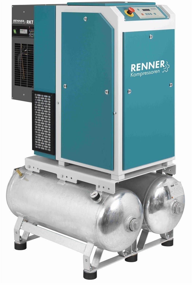 RENNER-compressore RSDKF-PRO 5,5 2x90L serbatoio incl. essiccatore di refrigerante - vite a controllo di frequenza