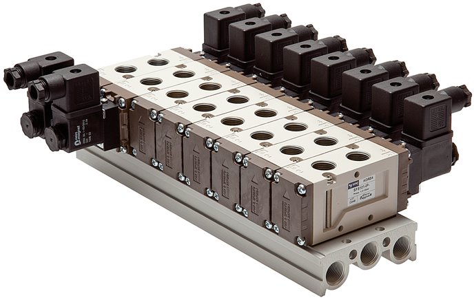 Reihenleiste (2-fach) für SF5000 (5/2 und 5/3-Wege)