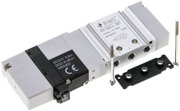 Magnetventil für S1V, 5/2-Wege mit Luftfederrückstellung (monostabil) Typ SV 5211-M7