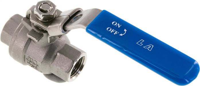 Edelstahl-Kugelhahn, leicht, G 3/8", 0 bis 63bar