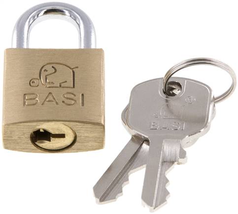 Vorhangschloss Größe 20 mit 2 Schlüsseln gleichschließend mit Schließung A