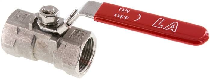 1-teiliger Edelstahl-Kugelhahn, NPT 3/4", 0 bis 63bar