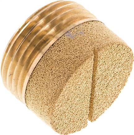 Schalldämpfer G 1", Sinterbronze, zylinderförmig