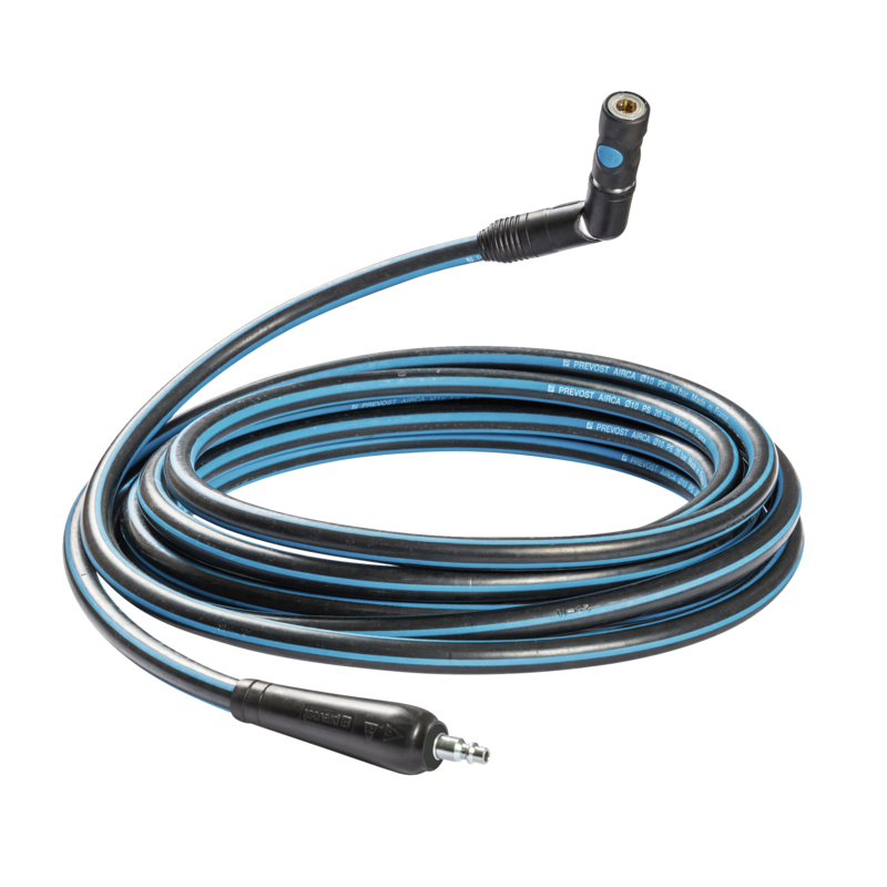Prevost Schlauchverlängerung AIRCA mit drehbarer SicherheitsSchnellkupplung ESI 07SW  prevoS1 10m, Ø Innen./Außen. 13 x 22 mm