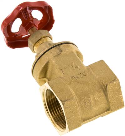 Muffen-Absperrschieber, Messing, G 1-1/4", PN 20