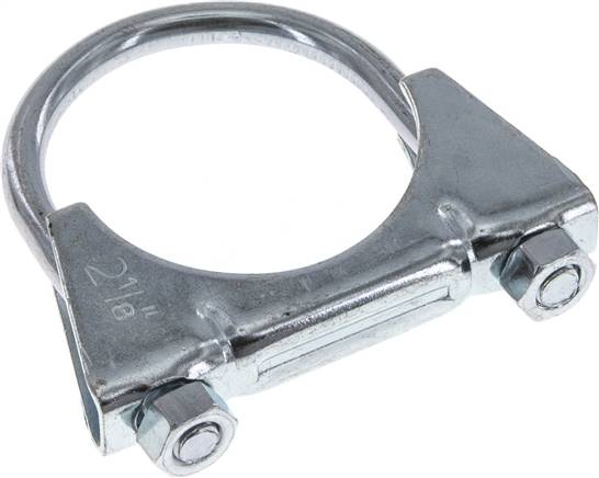 Bügelschelle komplett, 54mm, Stahl verzinkt