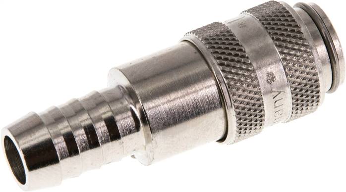 Schnellkupplung (NW5) 9 (3/8")mm Schlauch, Messing vernickelt