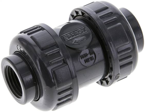 Rückschlagventil, PVC-U / EPDM, Rp 1/2"