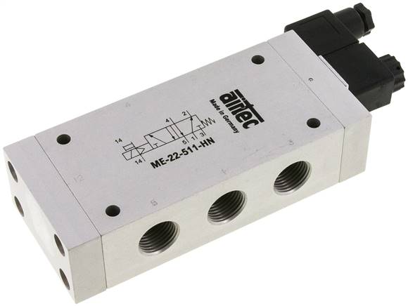 5/2-Wege Magnetventil mit Fremdluftanschluss, G 1/2" (Pilot G 1/8") 115V