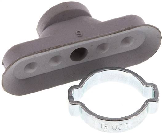 Ovalsauger, 36 x 12mm, Hub 2mm, NBR (60A, grau)