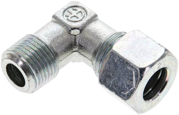 Winkel-Schneidringverschraub. NPT 3/8"-12 L (M18x1,5), Stahl verzinkt